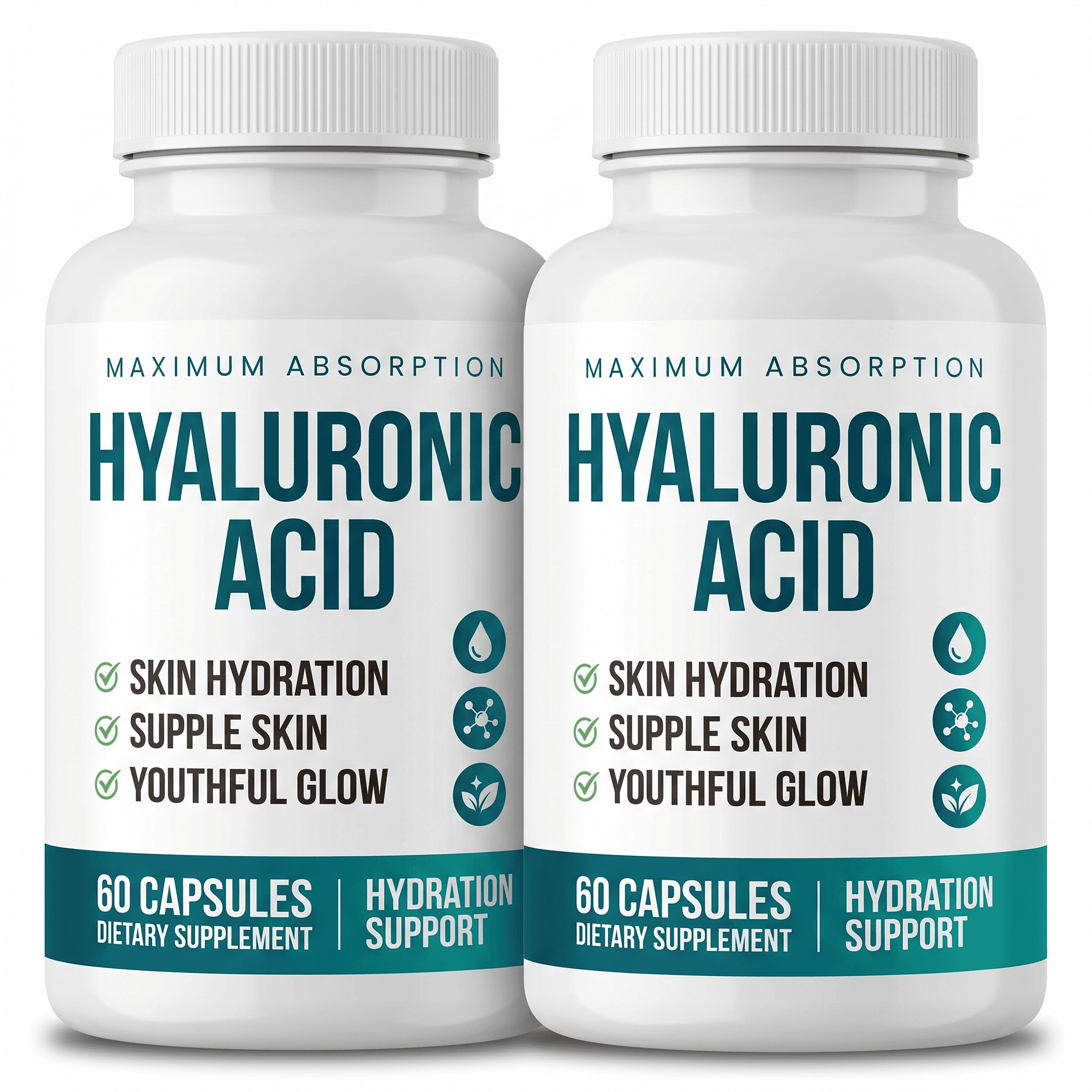 Hyaluronic Acid Tablets — 2 Bottles